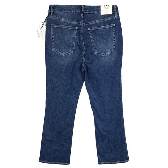Oat New York Women’s High Rise Boot Crop Denim Jeans Size 29 Medium Wash NWT - Picture 3 of 12
